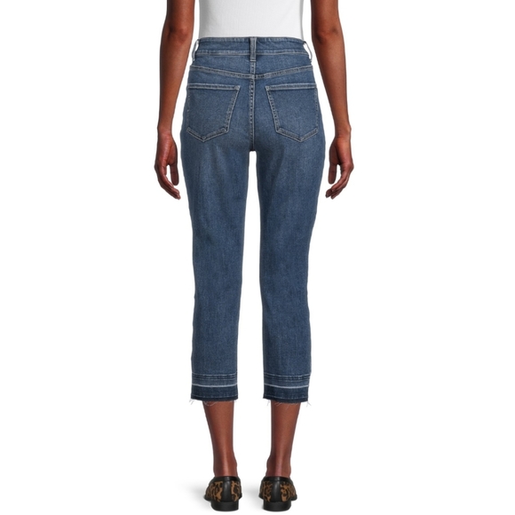 Time AND Tru Women's and Women's Plus High Rise Straight Crop Jean - Picture 2 of 7
